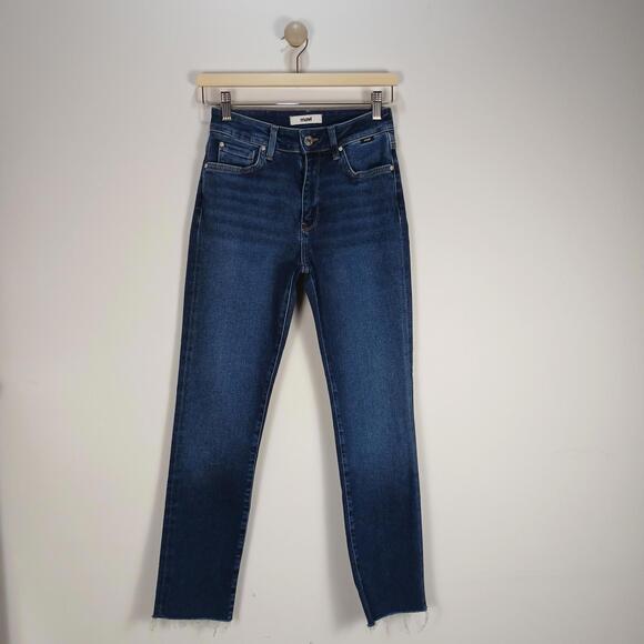 Mavi Denim - Mavi Viola Jeans 24 High Rise Slim Straight Raw Hem Stretch Denim
